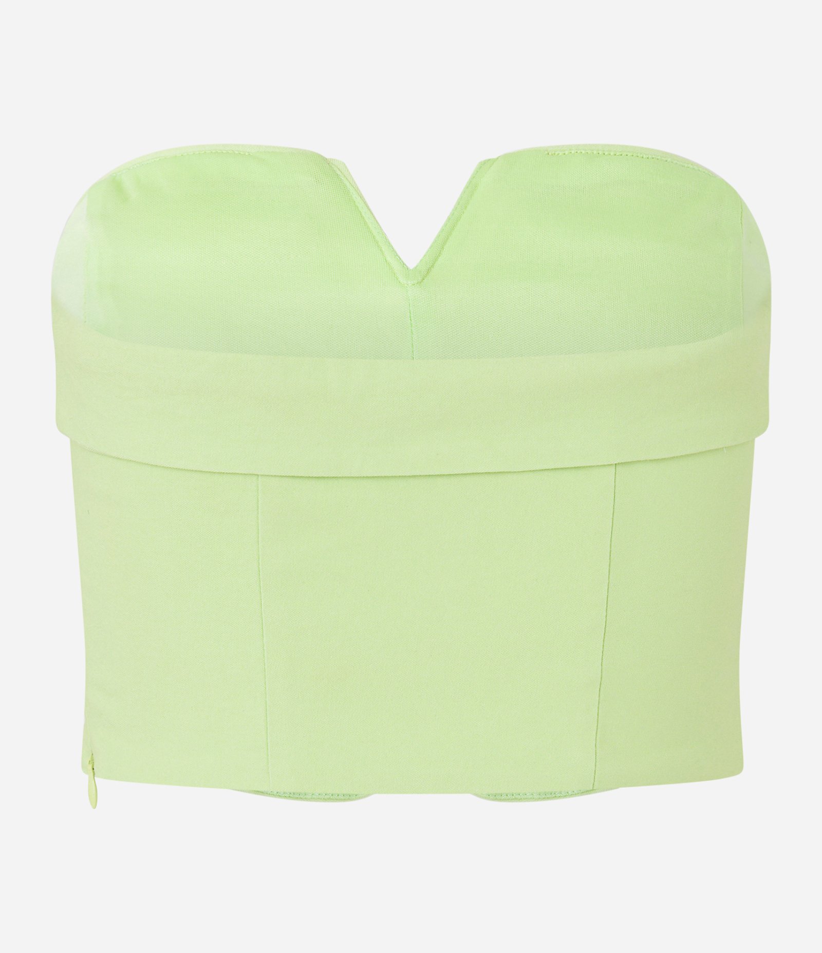 Blusa Cropped em Bengaline com Decote Viradinho Verde 6