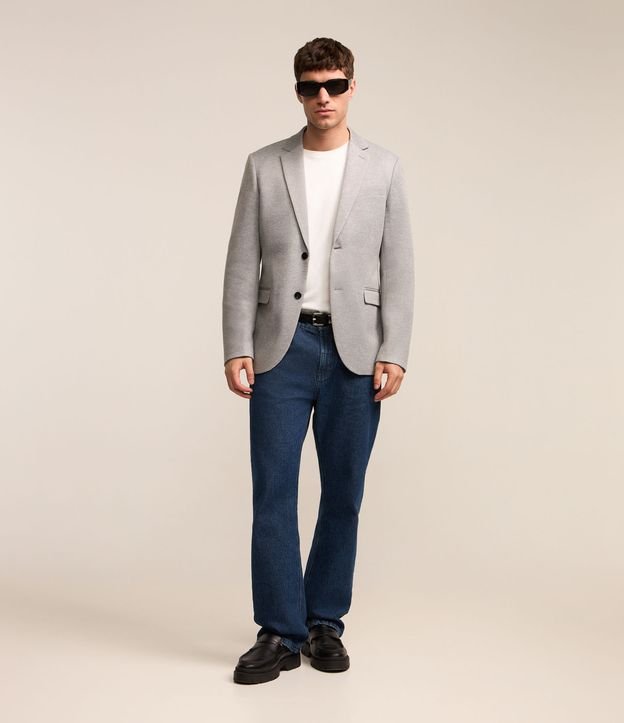 Blazer em Piquet com Textura
