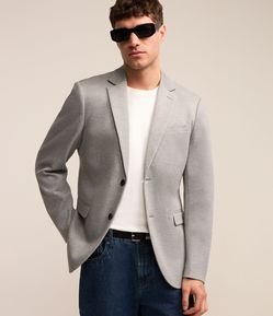 Blazer em Piquet com Textura