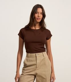 Blusa Básica em Ribana com Cava Raglan