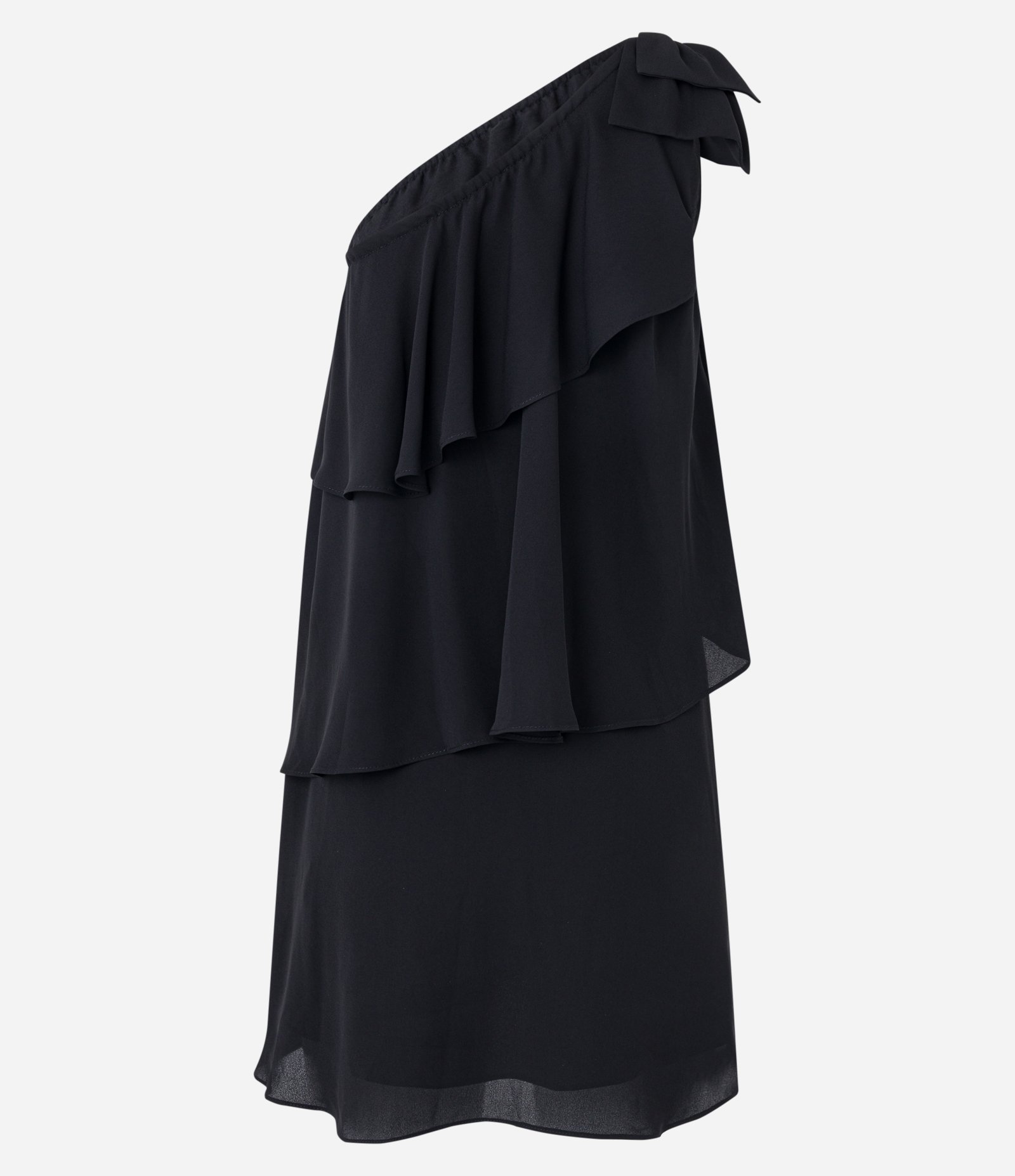 Vestido Ombro Só em Chiffon com Babados 9