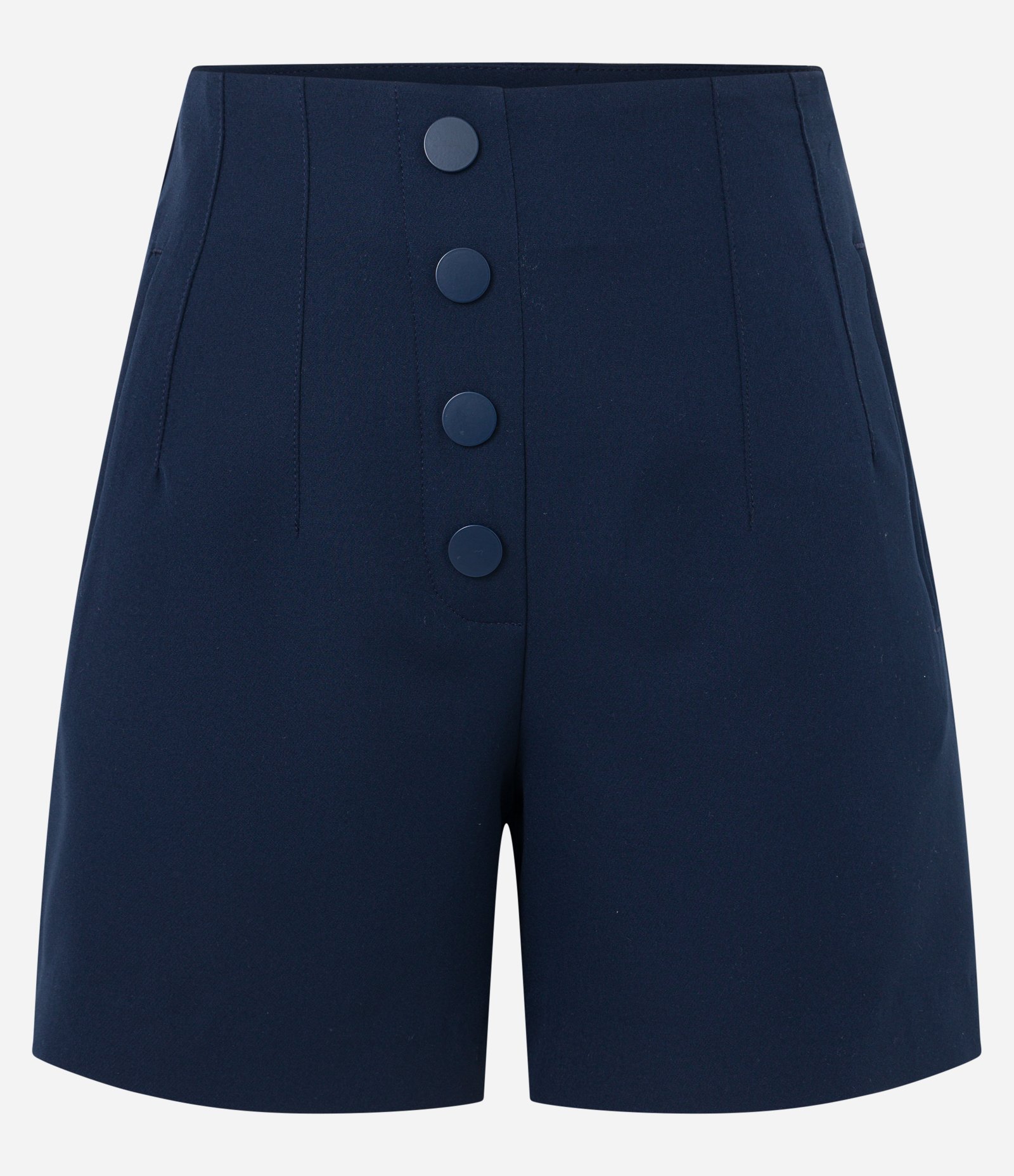 Short Alfaiatada com Botões Frontais Azul 5