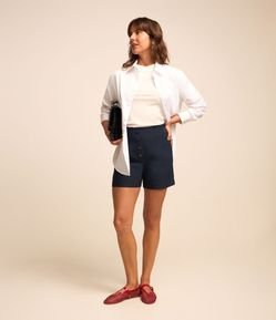 Short Alfaiatada com Botões Frontais