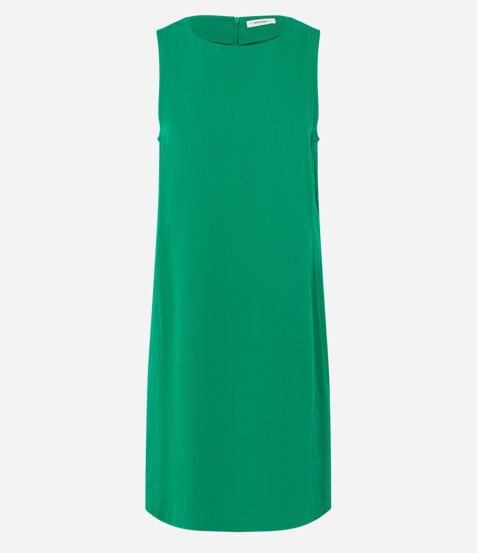 Vestido em Viscose sem Manga com Zíper nas Costas Verde 5