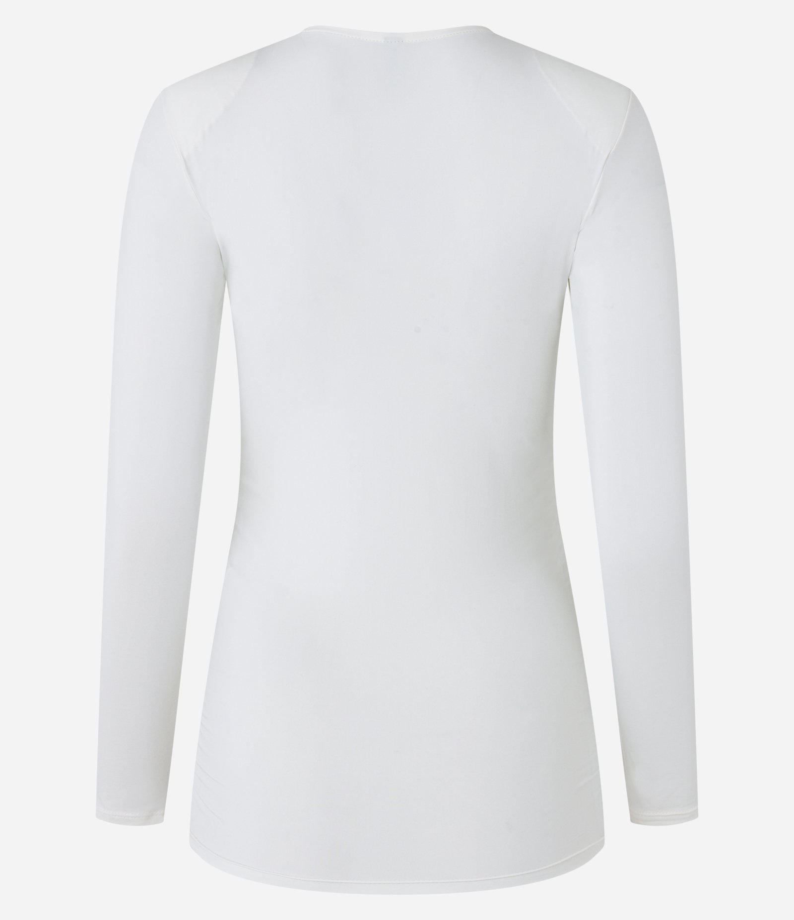 Blusa Básica em Microfibra com Franzido Lateral e Ombreiras Branco 6