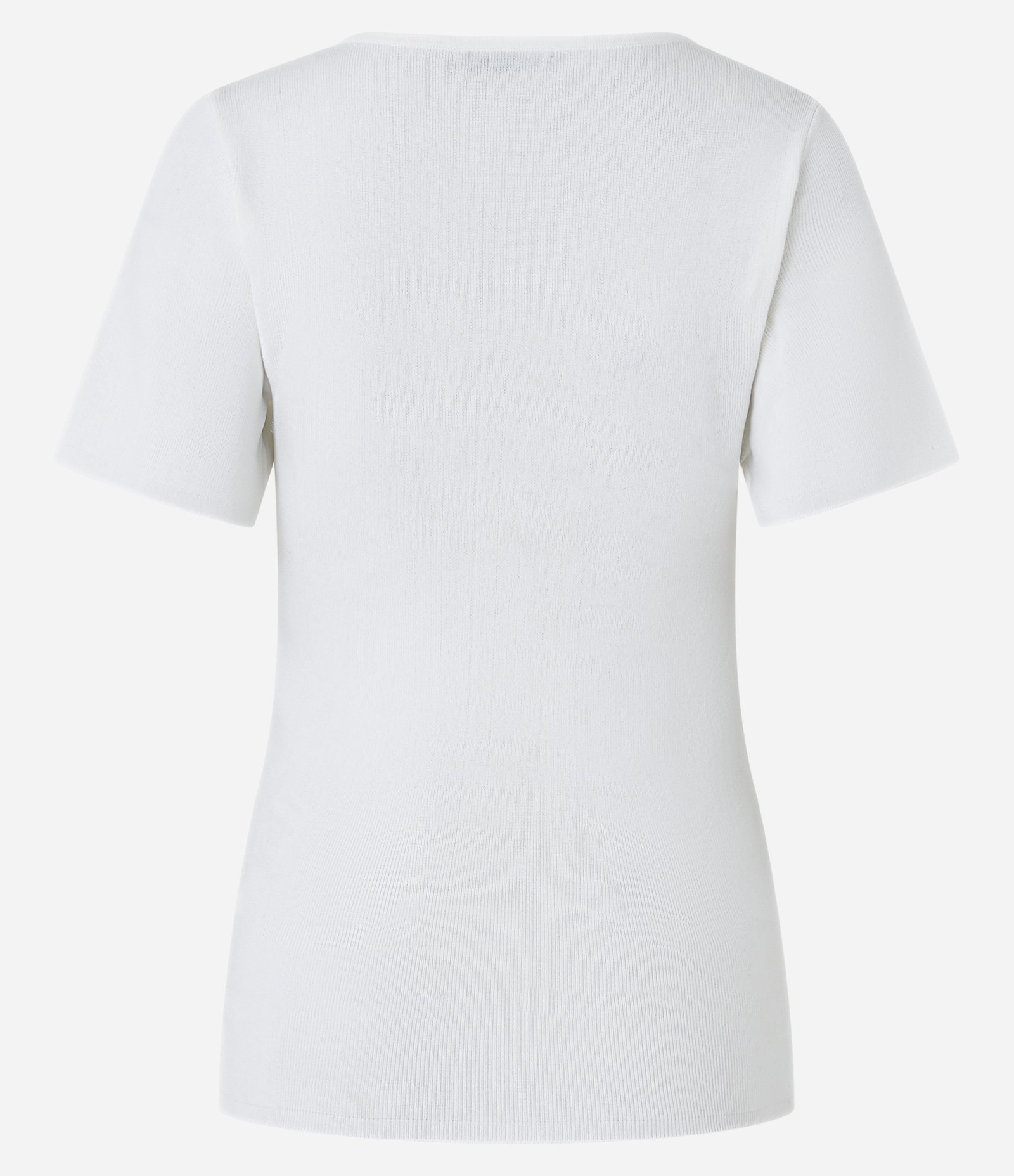 Blusa em Viscose com Argola Aberta no Decote V Branco 7