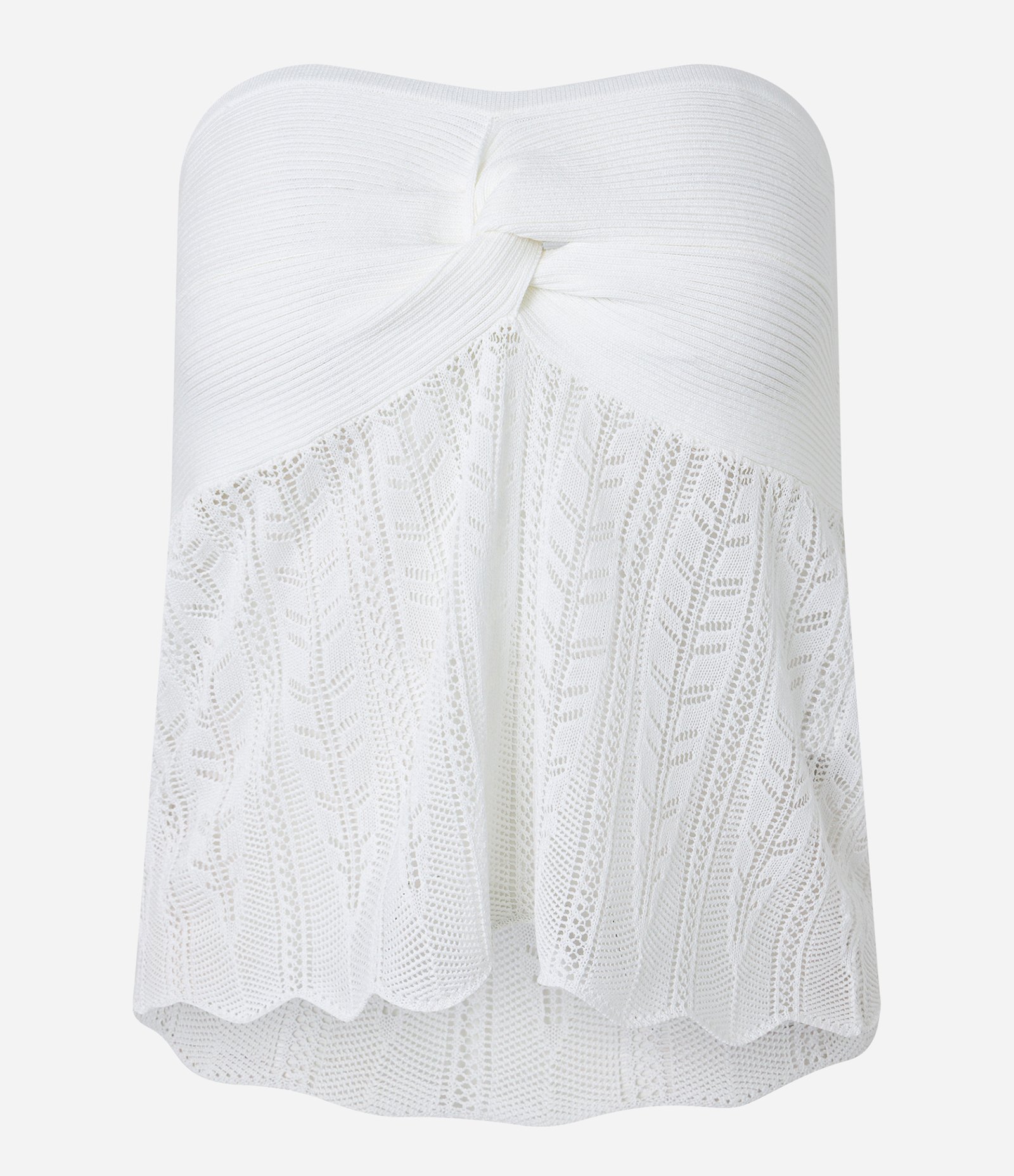 Blusa Tomara que Caia em Viscose com Detalhe Torcido Branco Neve 5
