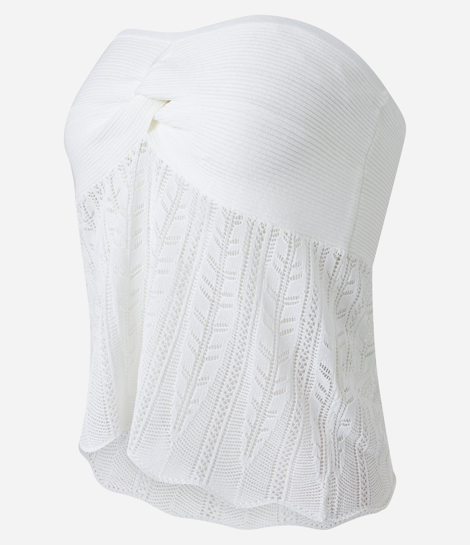 Blusa Tomara que Caia em Viscose com Detalhe Torcido Branco Neve 6
