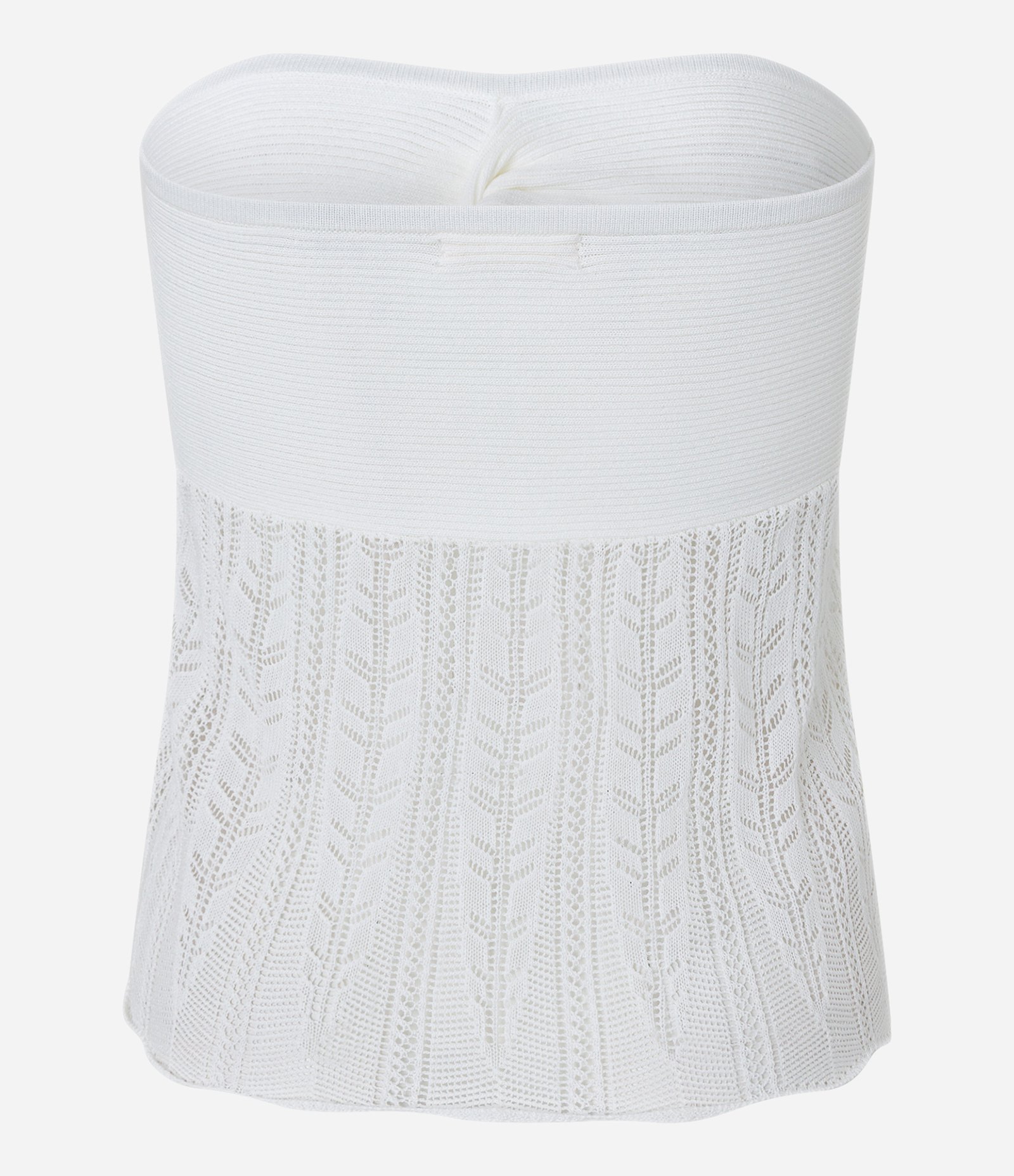 Blusa Tomara que Caia em Viscose com Detalhe Torcido Branco Neve 7
