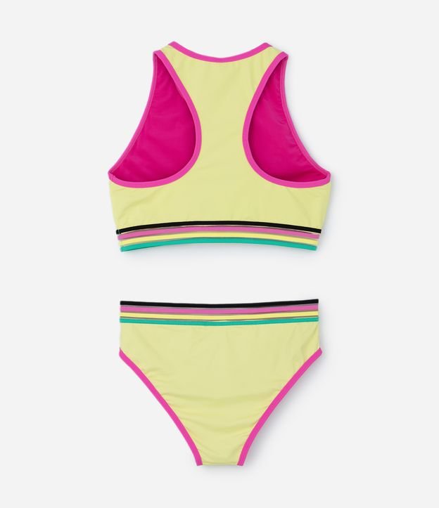 Biquíni Cropped Infantil com Proteção UV e Estampa Califórnia - Tam 5 a 14 anos