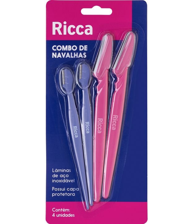 Conjunto com 04 Navalhas para Sobrancelha