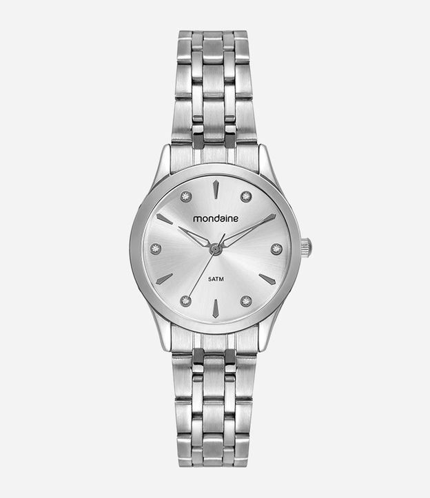 Kit Relógio Feminino Mondaine Analógico com Caixa de Metal e Pulseira de Aço