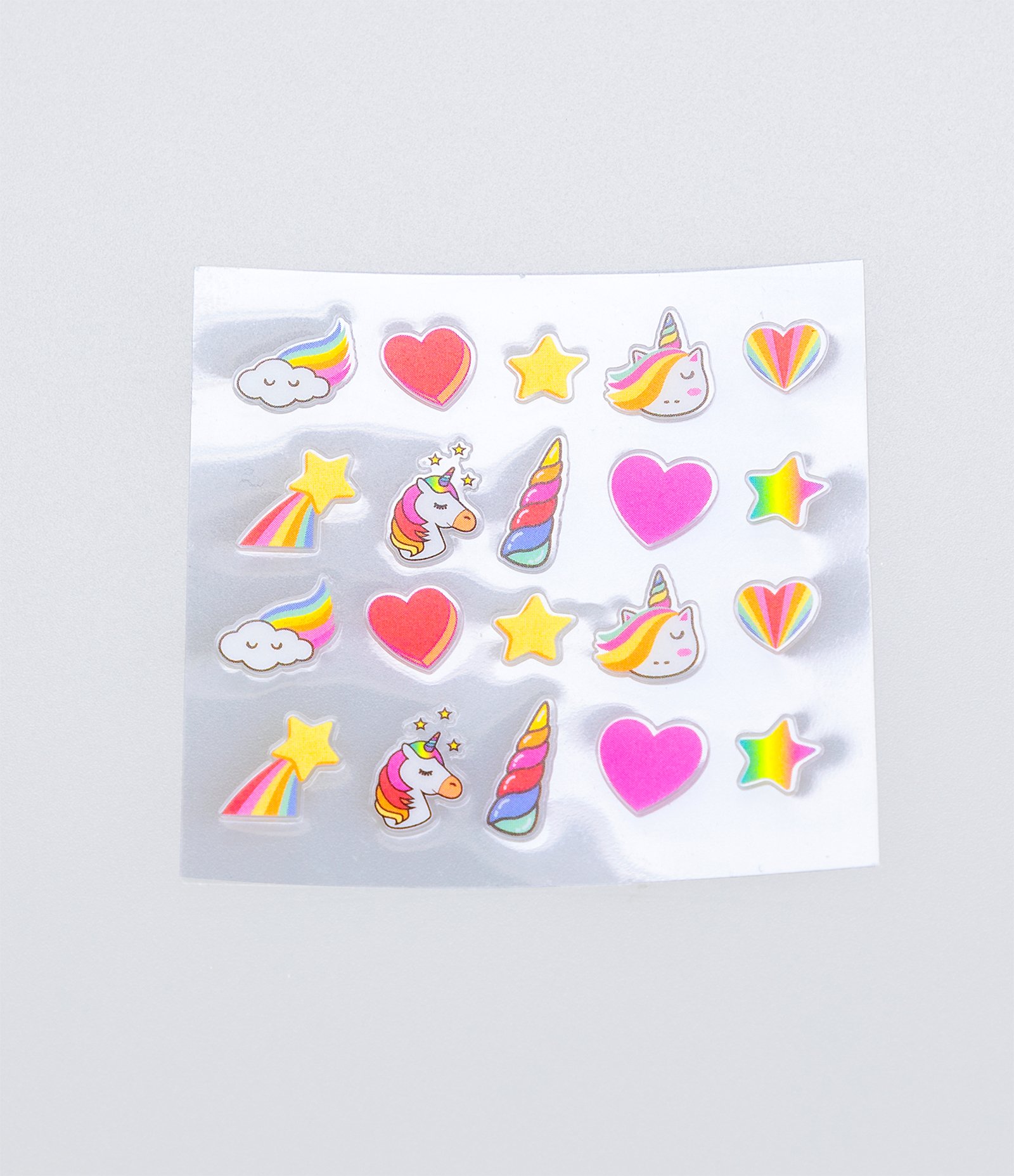 Kit Infantil 20 Unhas Postiças + 1 Cartela com 10 Adesivos para Unhas U 3