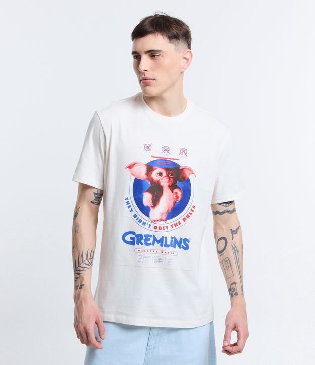 Camiseta Comfort em Algodão e Estampa Gremlins