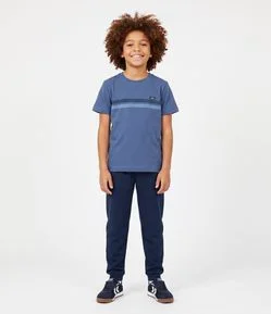 Calça Infantil em Moletom com Bolso com Zíper - Tam 5 a 14 Anos