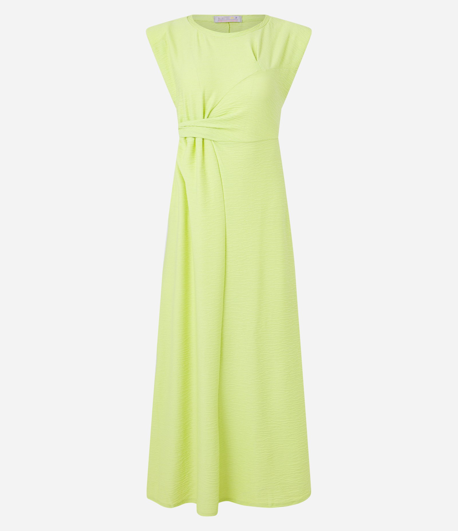 Vestido New Midi em Viscose Texturizada com Detalhe na Cintura Verde 6