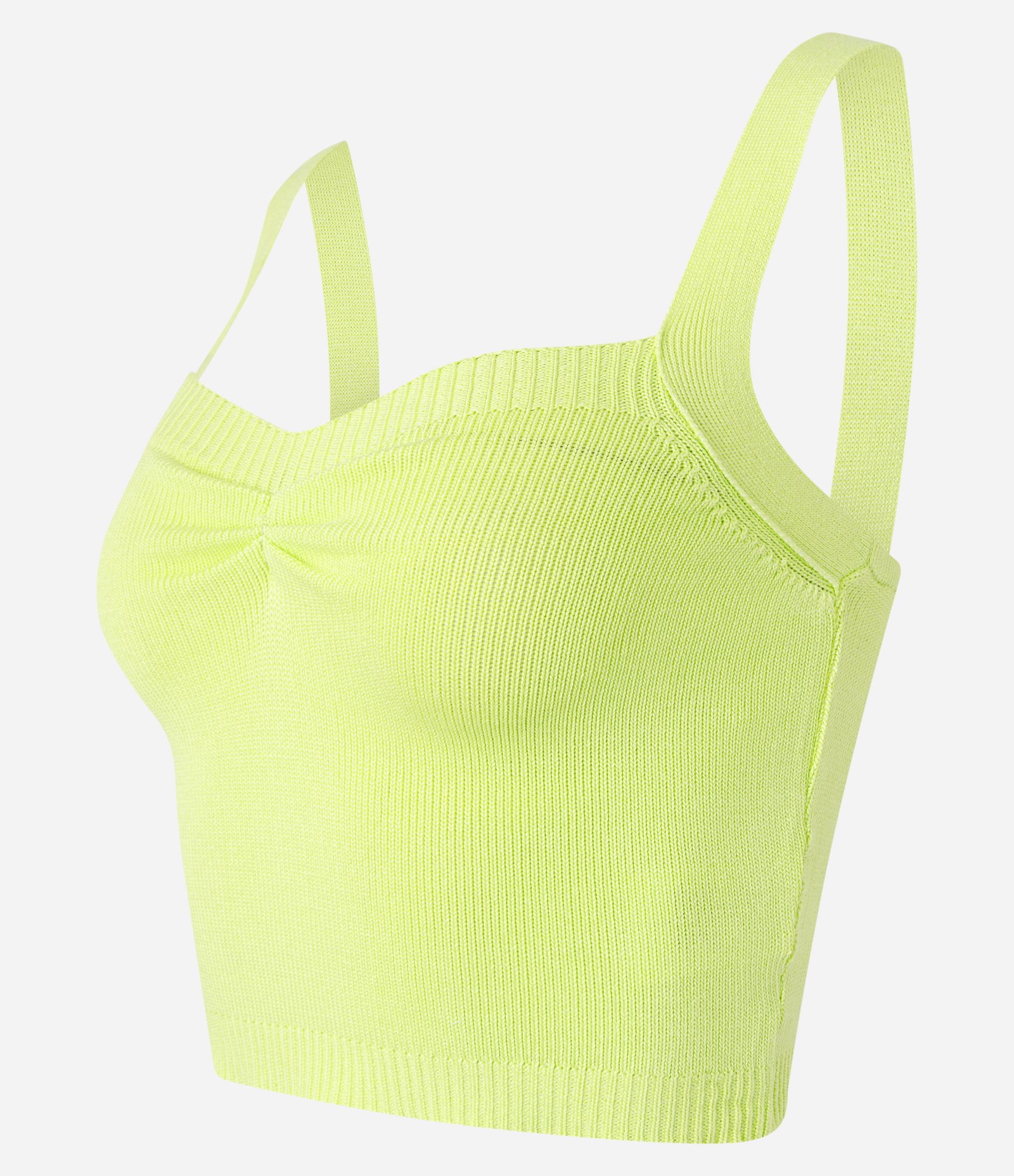 Blusa Cropped em Tricô com Puxadinho no Busto Verde 6