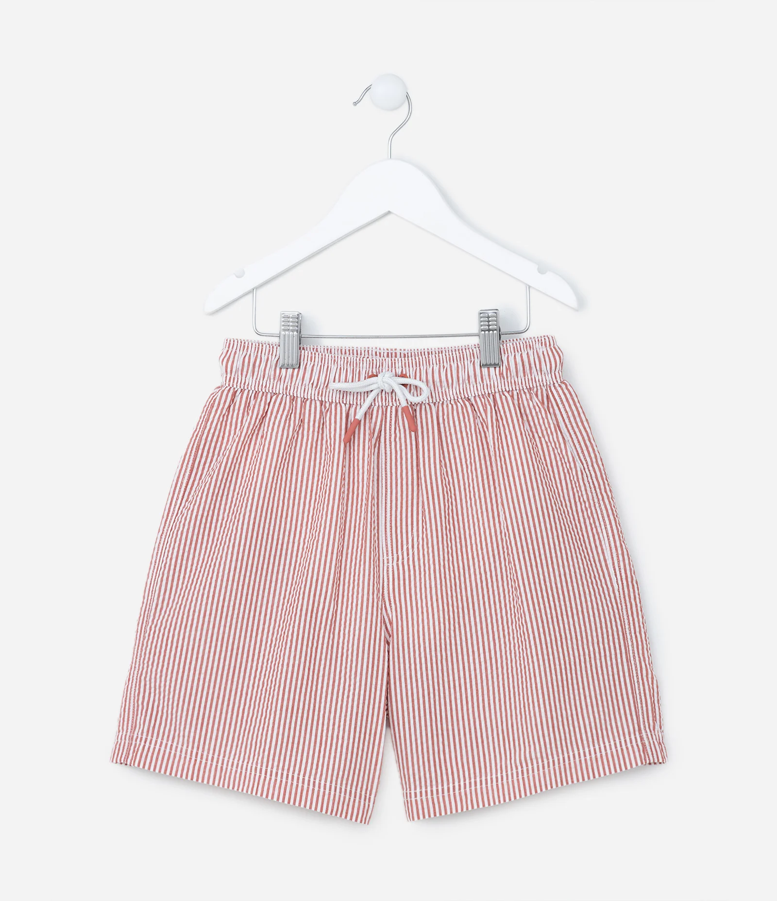Bermuda Infantil Texturizada com Estampa Listrada - Tam 5 a 14 anos 1