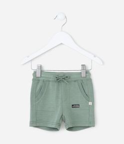 Bermuda Infantil em Modal com Bolsinhos - Tam  0 a 18 meses