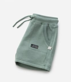 Bermuda Infantil em Modal com Bolsinhos - Tam  0 a 18 meses