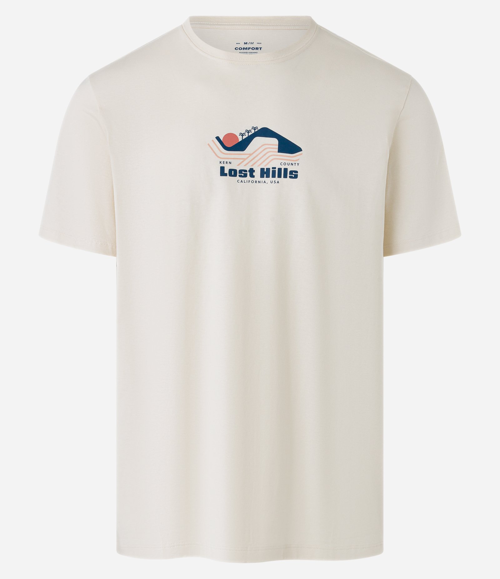 Camiseta Comfort em Algodão Estampa Montanha Lost Hills Off White 5