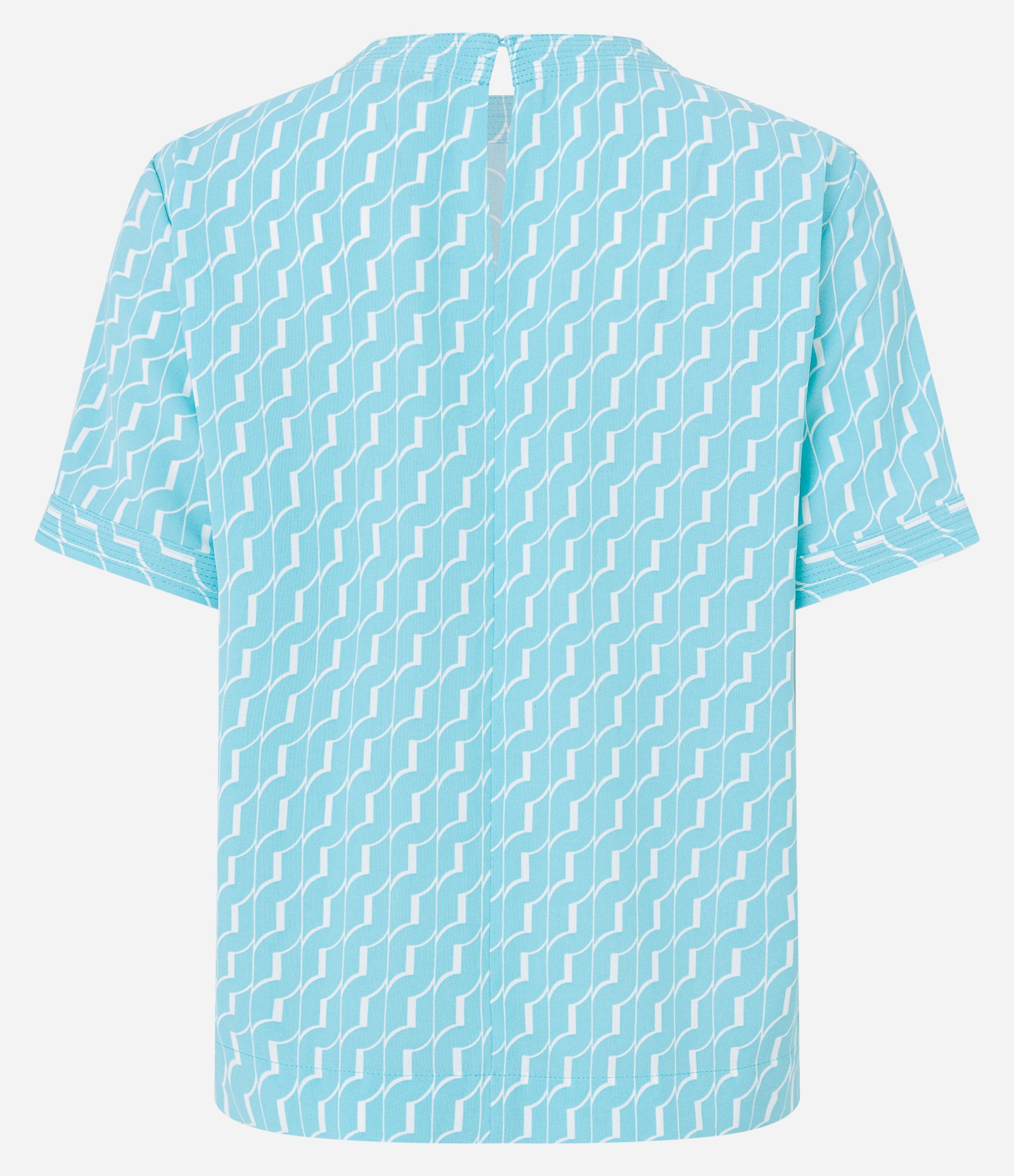 Blusa em Airflow com Pesponto nas Mangas e Estampa Abstrata Azul 8