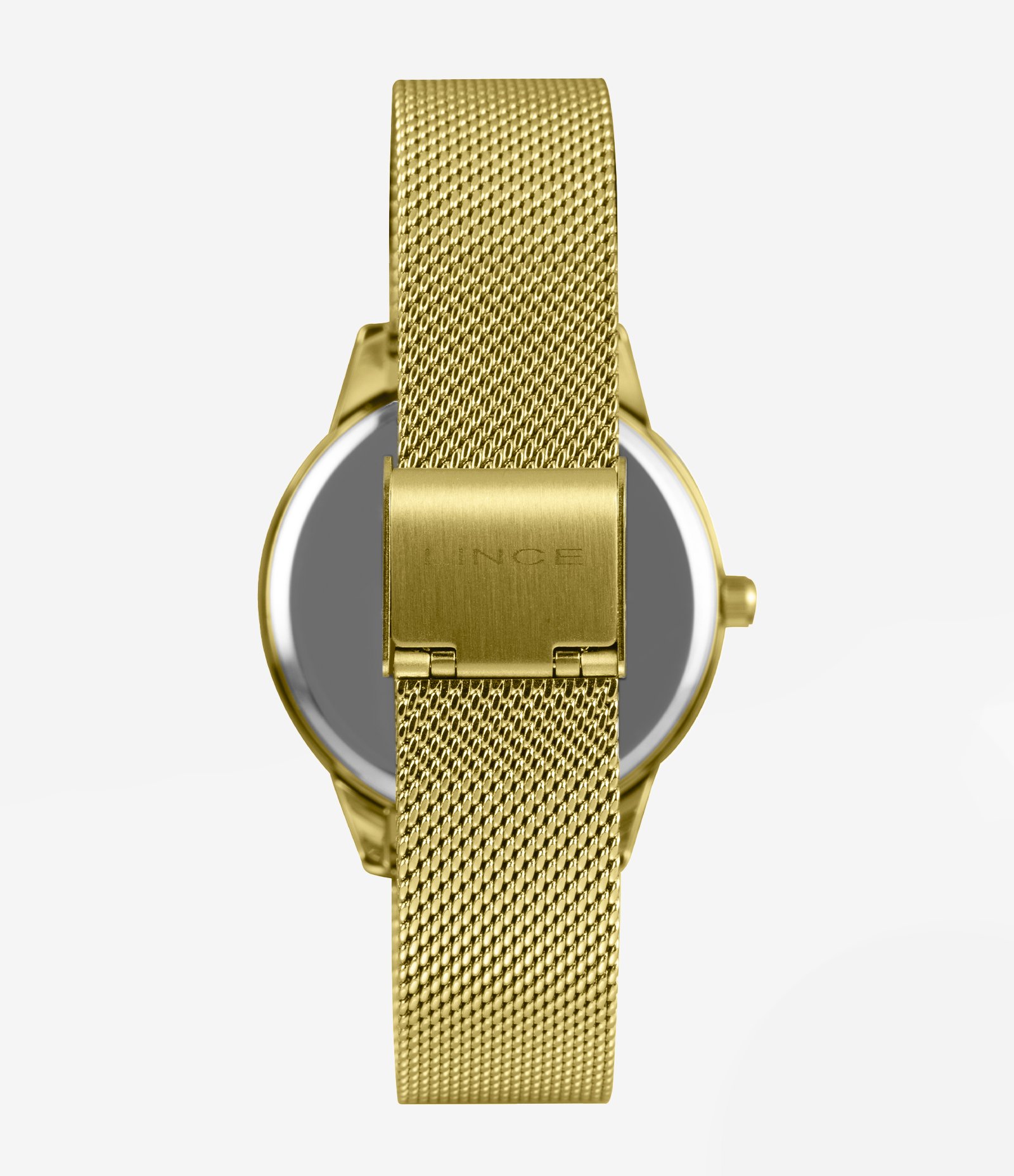 Relógio Feminino Lince Analógico com Caixa de Metal e Pulseira de Aço Dourado 2