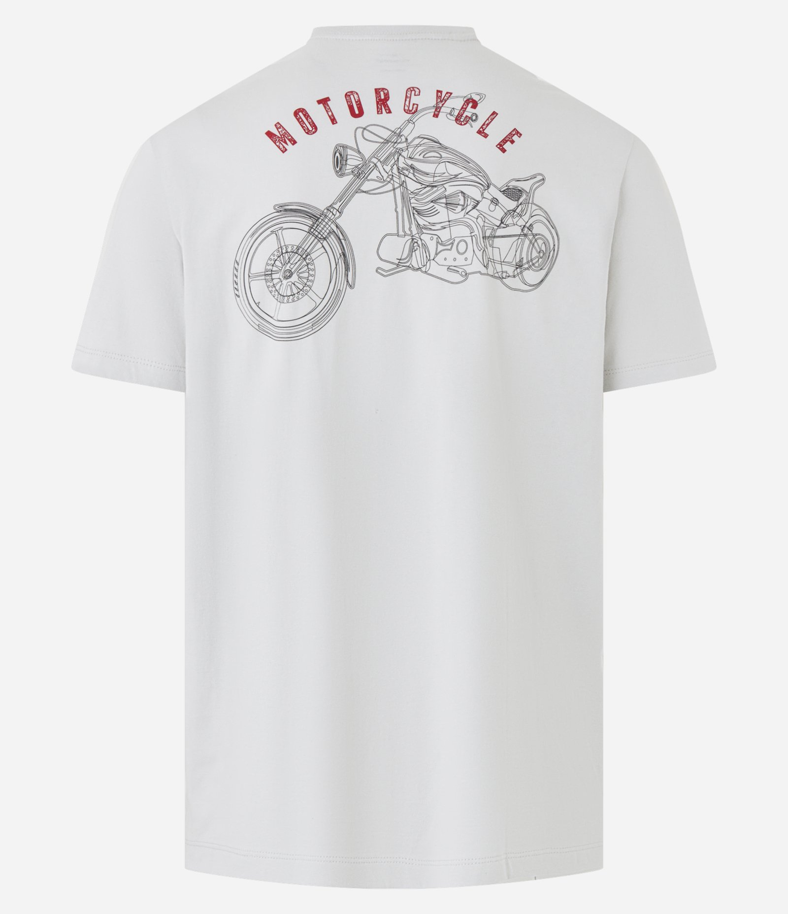 Camiseta em Algodão com Estampa Brasão Motorcycle Cinza Claro 6