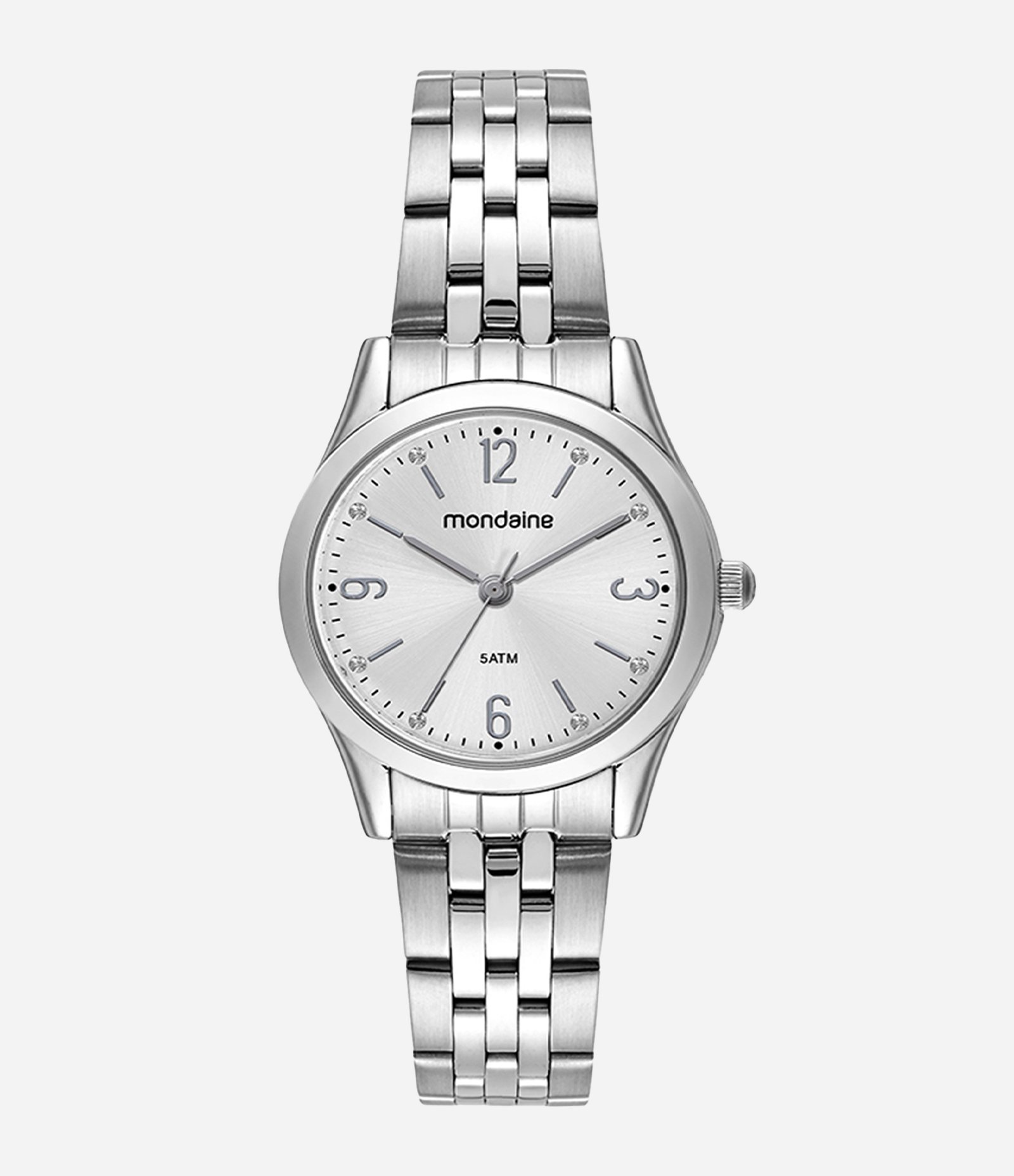 Kit Relógio Feminino Mondaine Analógico com Caixa de Metal e Pulseira de Aço  Prata 1