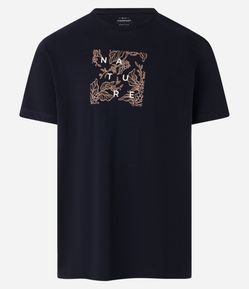 Camiseta em Algodão Estampa Nature