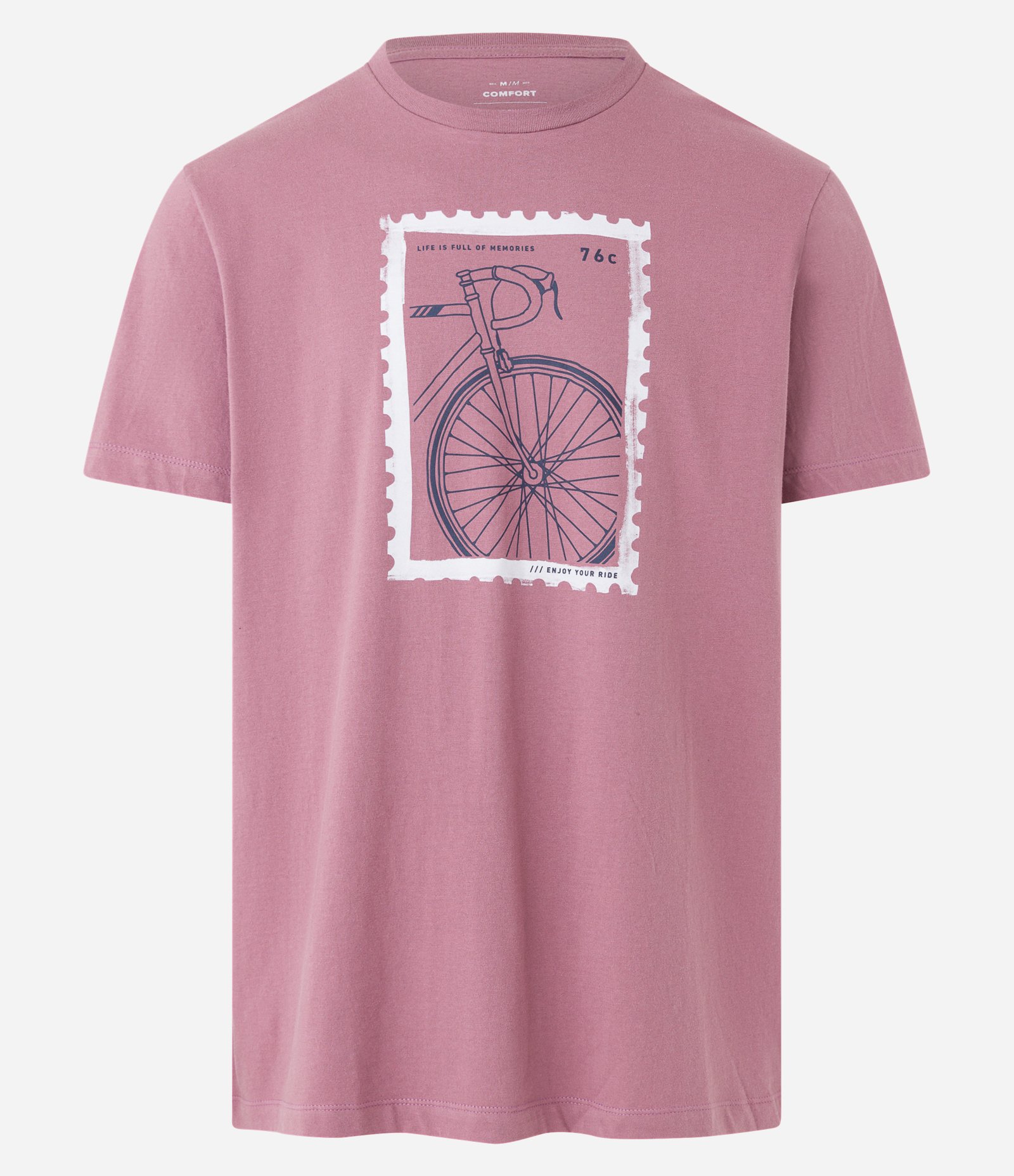 Camiseta em Algodão Estampa Selo Bike Rosa 5