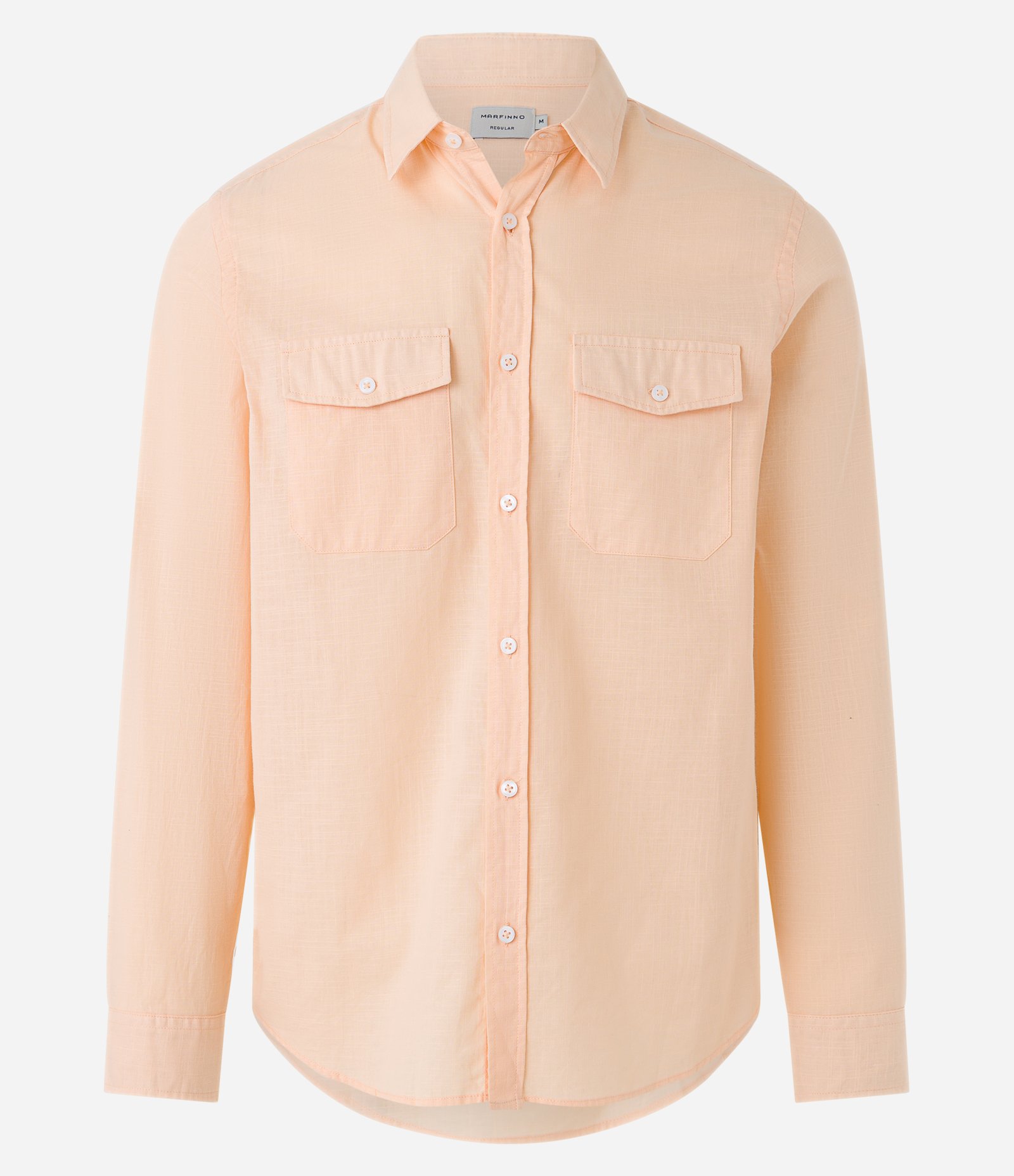 Camisa em Voal com Bolsos Lapela no Peito Coral 7