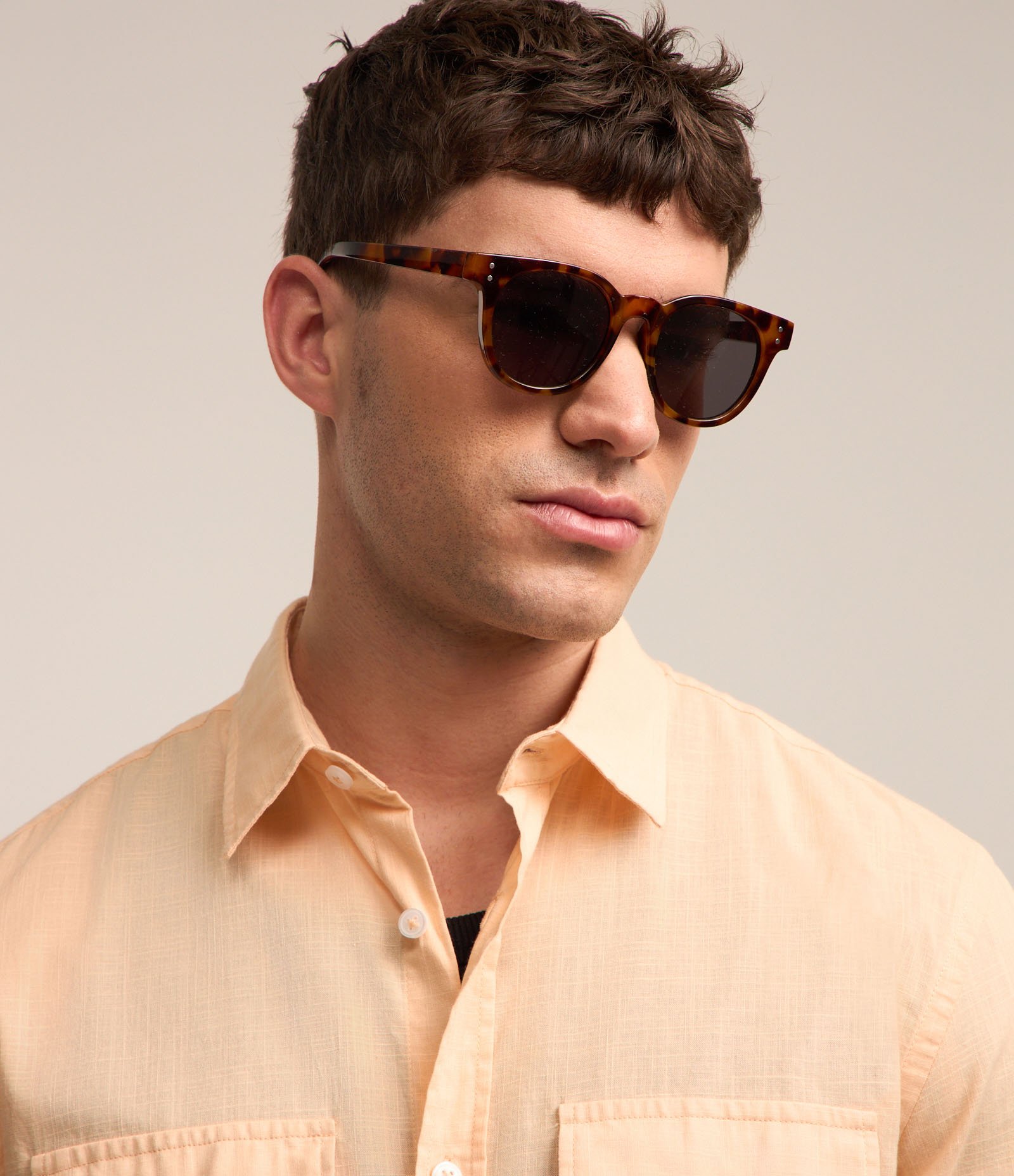 Camisa em Voal com Bolsos Lapela no Peito Coral 5