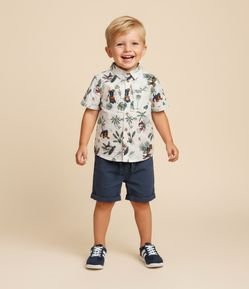 Camisa Infantil em Algodão Estampa Patrulha Canina - Tam 1 a 5 anos