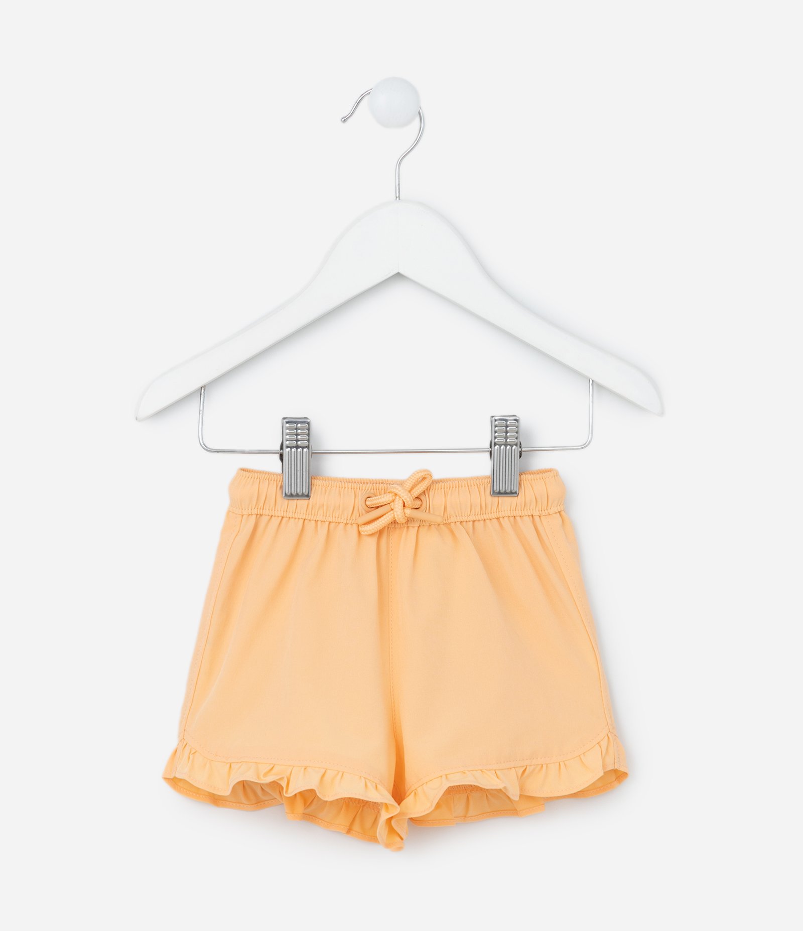 Short Infantil em Microfibra com Babadinhos - Tam 3 a 18 meses Laranja 1