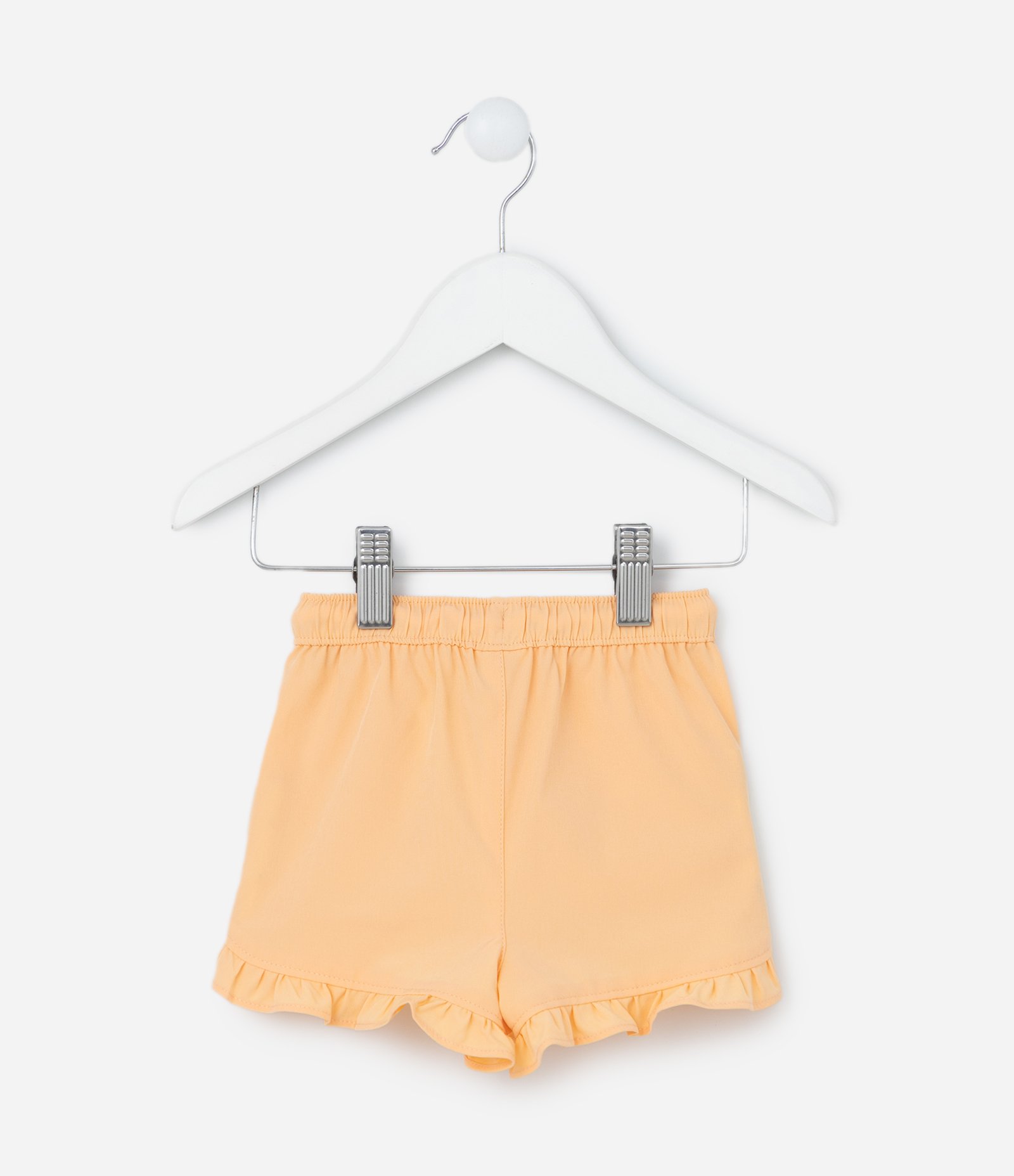 Short Infantil em Microfibra com Babadinhos - Tam 3 a 18 meses Laranja 2