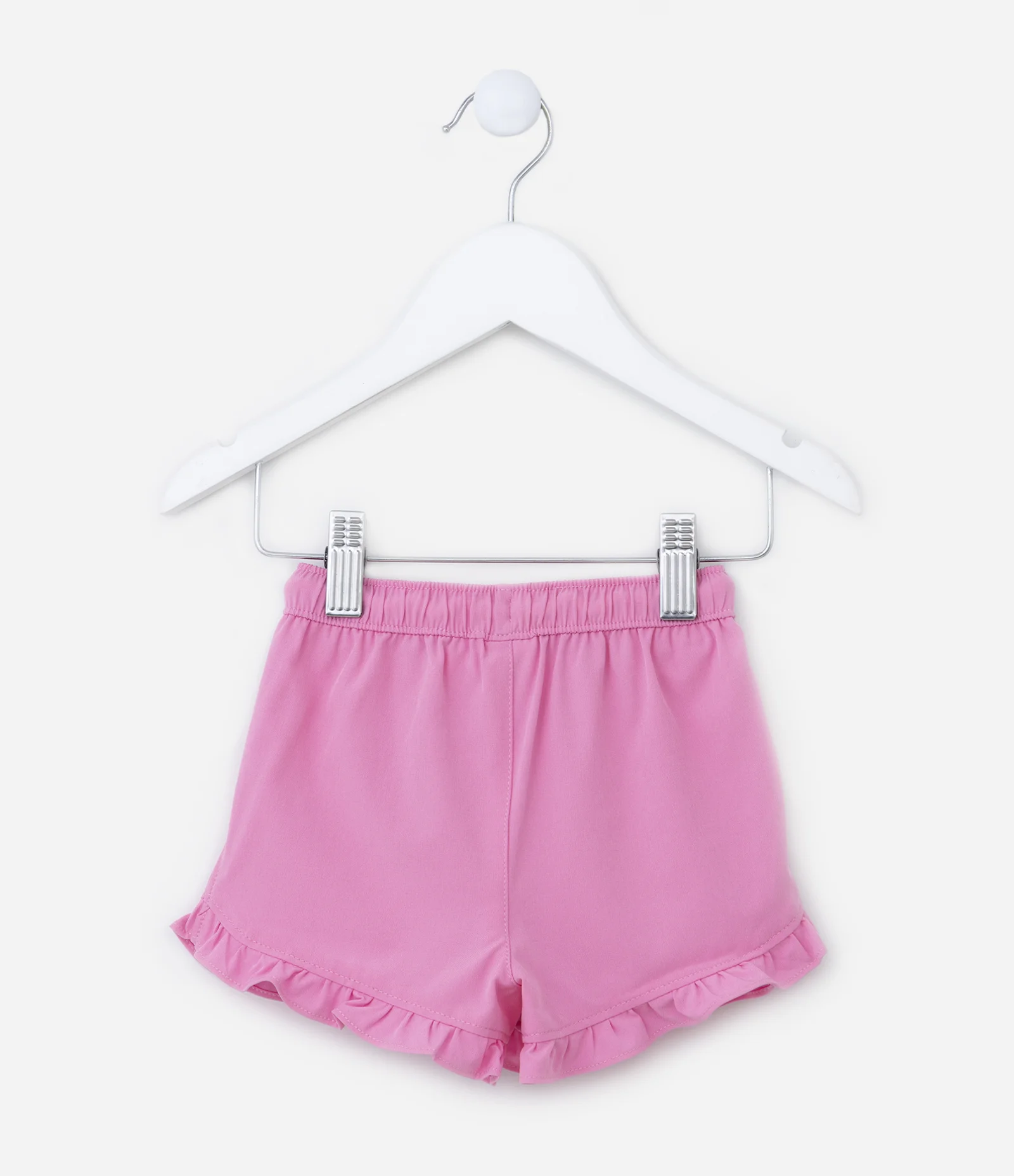 Short Infantil em Microfibra com Babadinhos - Tam 3 a 18 meses Rosa 2