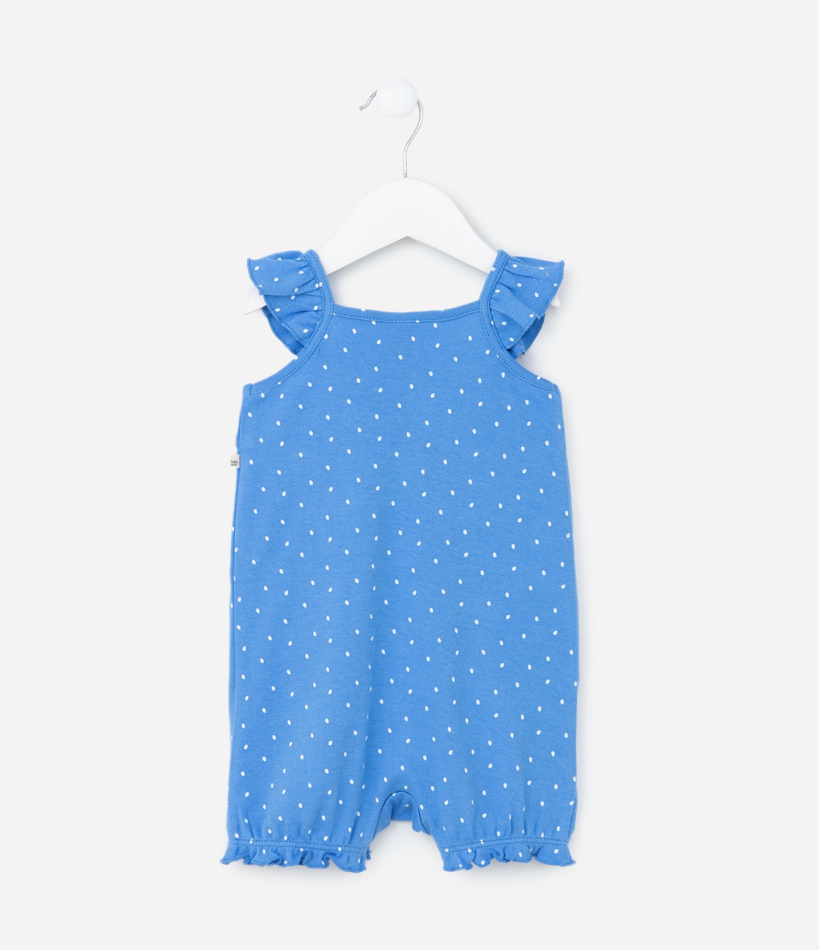 Macaquinho Infantil com Estampa Poá e Melancia - Tam 0 a 18  meses Azul 2