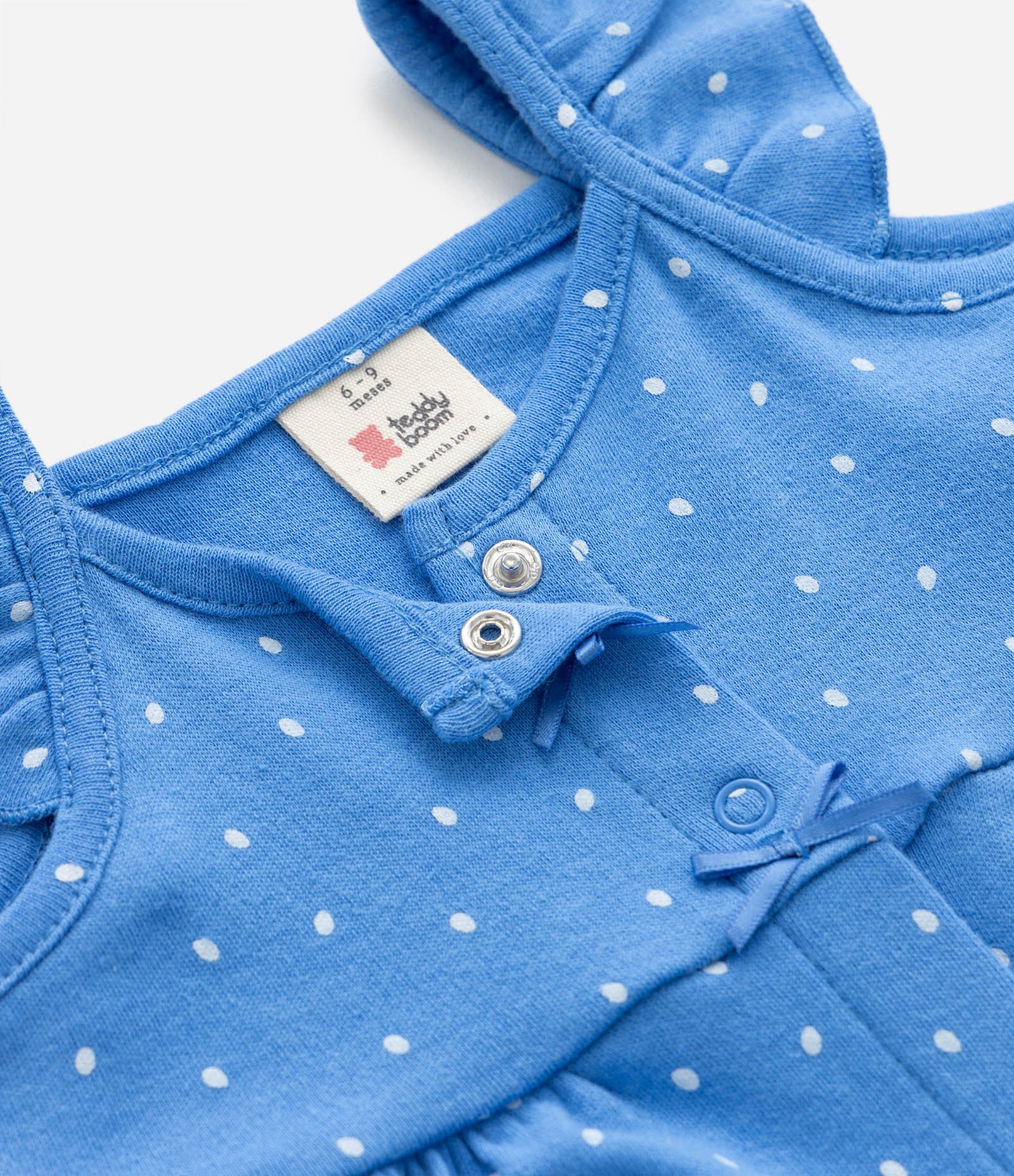 Macaquinho Infantil com Estampa Poá e Melancia - Tam 0 a 18  meses Azul 6