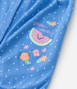 Macaquinho Infantil com Estampa Poá e Melancia - Tam 0 a 18  meses