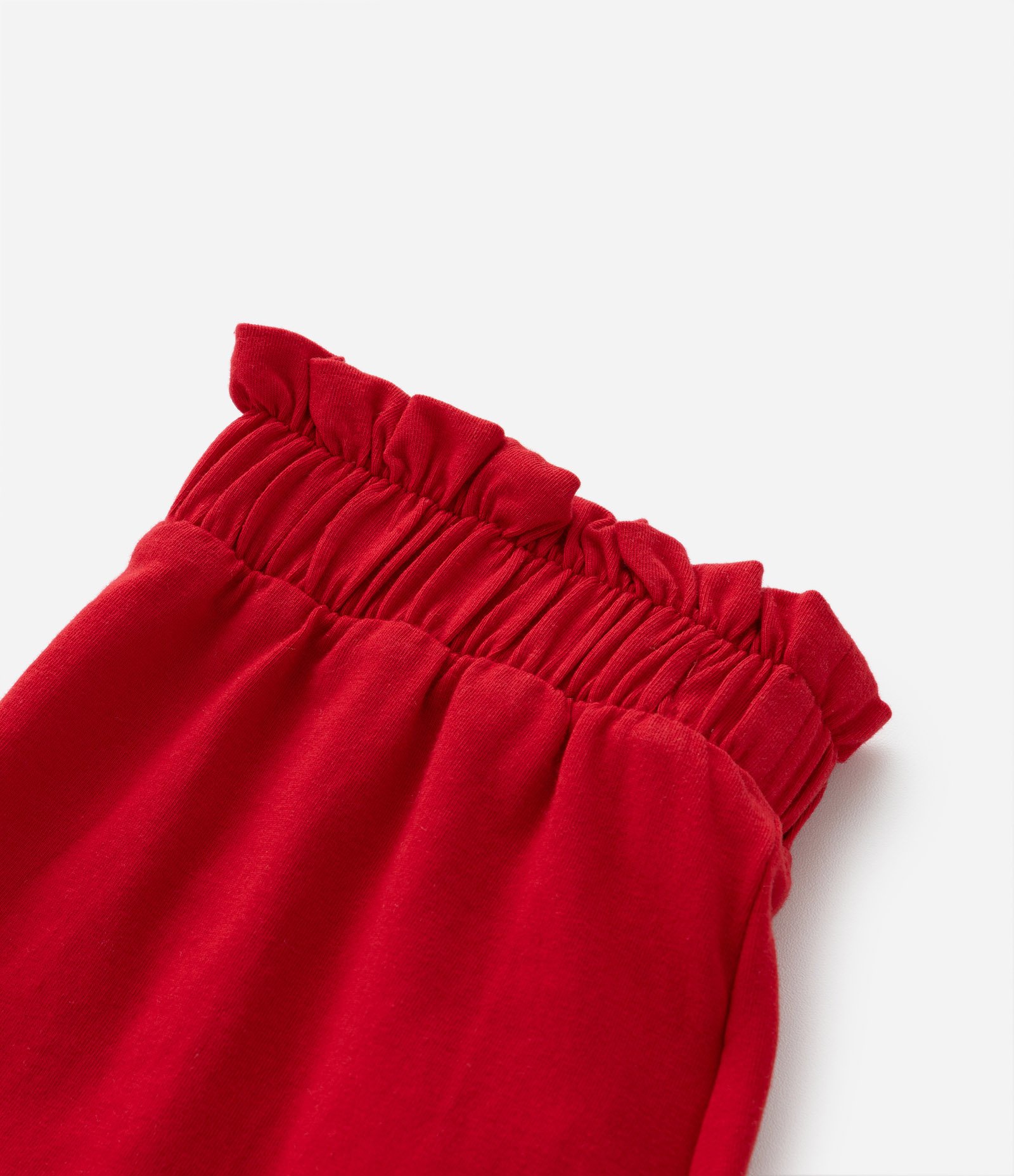 Short Clochard Infantil com Bordado na Barra - Tam 1 a 5 Anos Vermelho 5