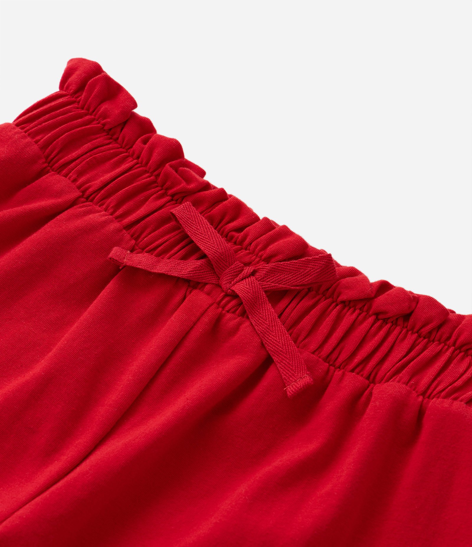 Short Clochard Infantil com Bordado na Barra - Tam 1 a 5 Anos Vermelho 6