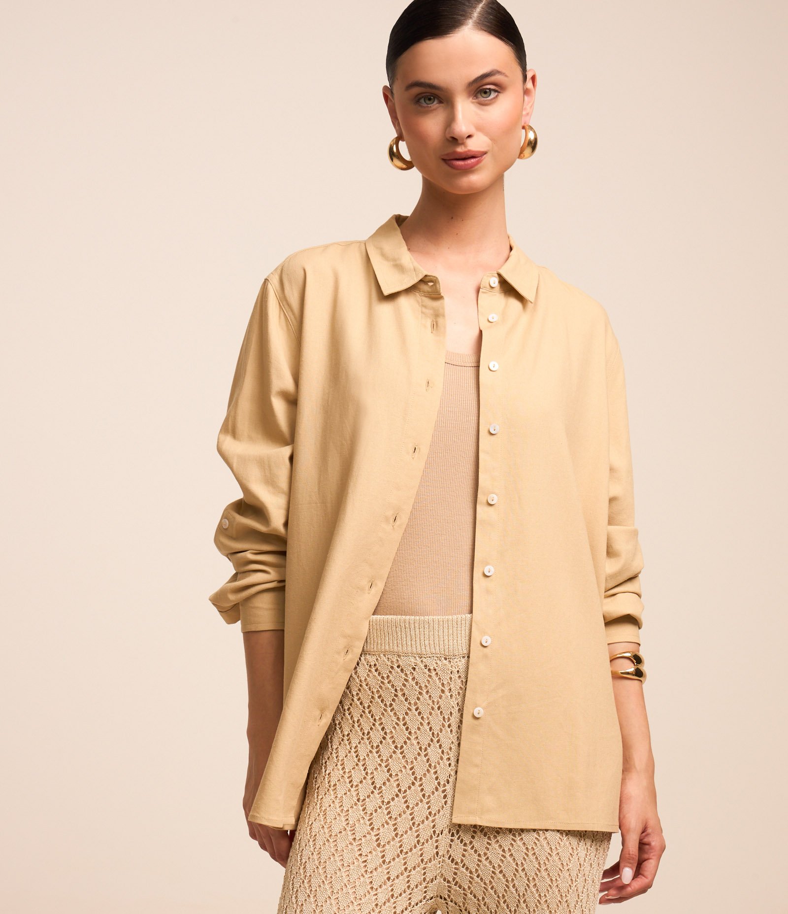 Calça Reta em Tricô Metalizado com Efeito Crochetada Off White 4