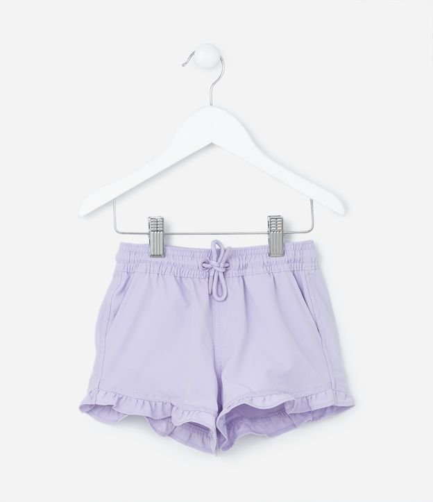 Short Infantil em Microfibra com Babadinho - Tam 1 a 5 Anos