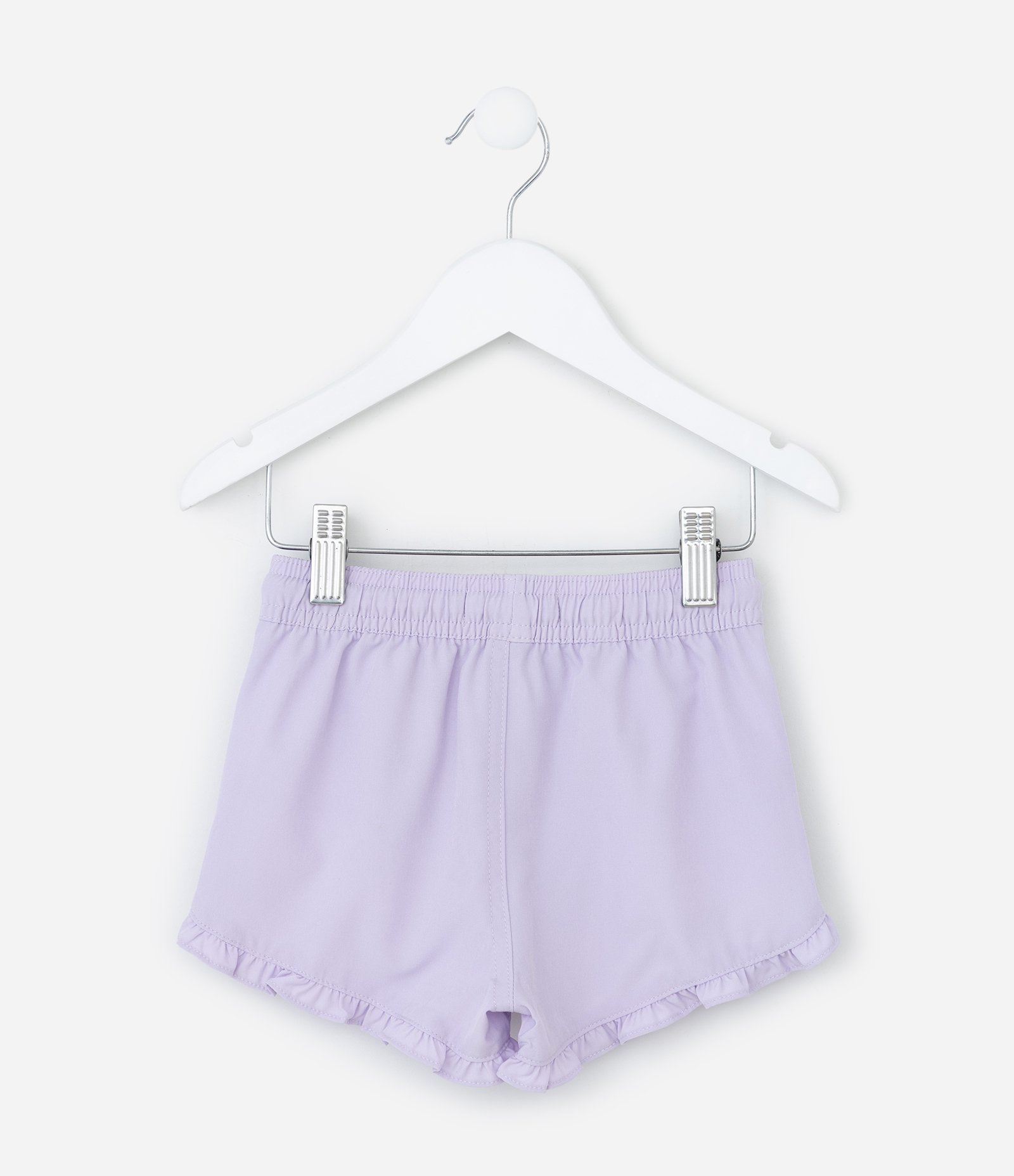 Short Infantil em Microfibra com Babadinho - Tam 1 a 5 Anos Lilás 2