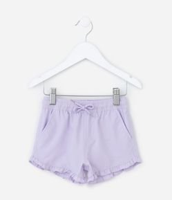 Short Infantil em Microfibra com Babadinho - Tam 1 a 5 Anos