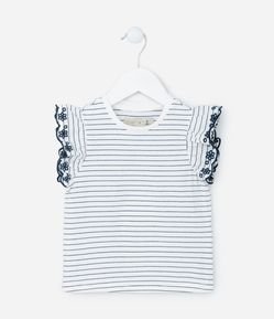 Blusa Infantil com Babadinhos e Listras - Tam 1 a 5 Anos