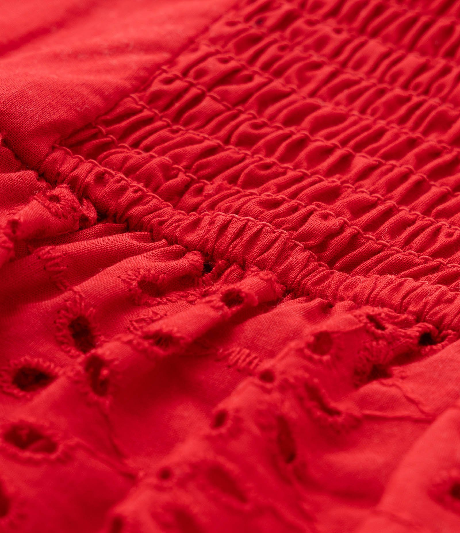 Blusa Infantil em Laise com Babados - Tam 1 a 5 Anos Vermelho 3