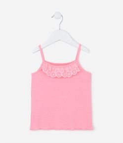 Regata Infantil com Babado Broderie - Tam 1 a 5 Anos