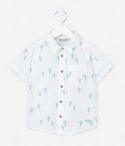 Camisa Infantil com Estampa Coqueiros - Tam 1 a 5 Anos